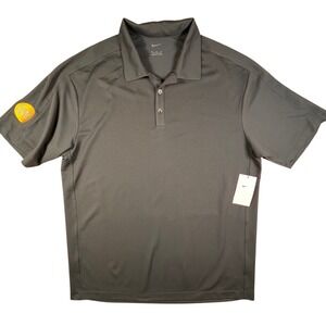 Nike Golf Dri Fit Polo Shirt Mens XL Gray High Noon Logo Patch New With Tags